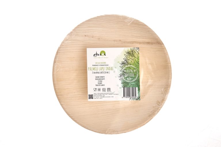23 cm round plate Ehsaashome disposable natural palm leaf plates