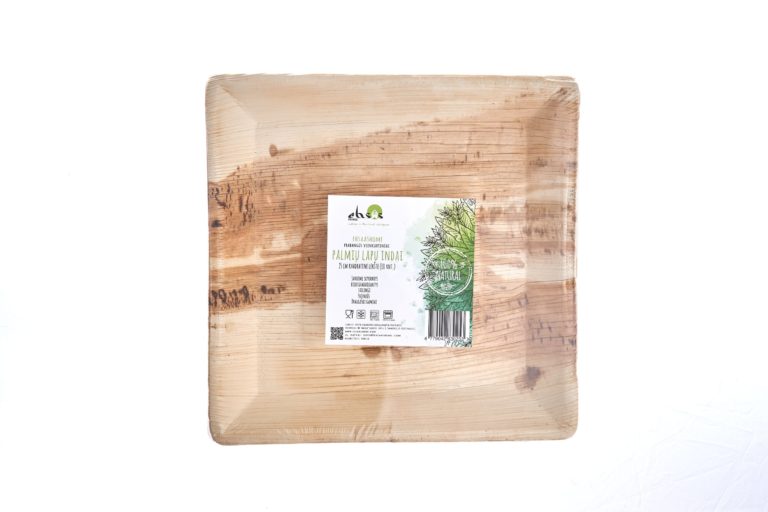 25 cm square plate Ehsaashome disposable natural palm leaf plates