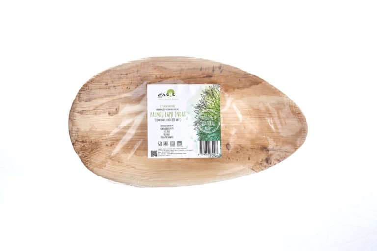 32 cm oval plate Ehsaashome disposable natural palm leaf plates